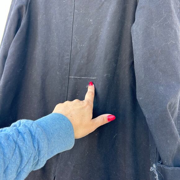 Frontier Classics Western Cotton Denim Duster Coat Black Small Old West Cowboy - Picture 13 of 13